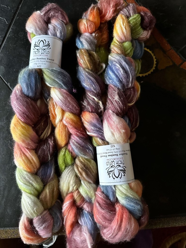 Braid of colorful wool and silk