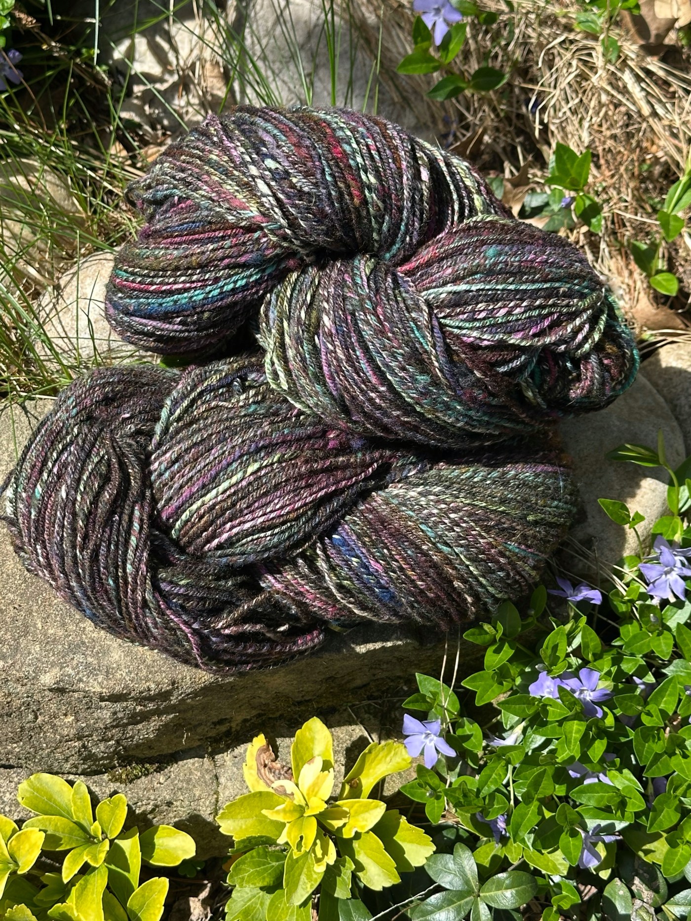 Skein of hand spun yarn
