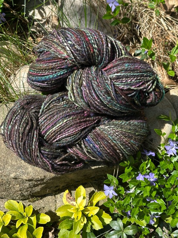 Skein of hand spun yarn