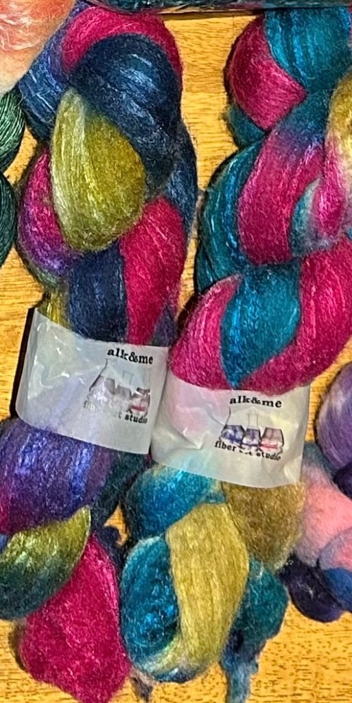 Colorful braid from fiber Artis All&Me