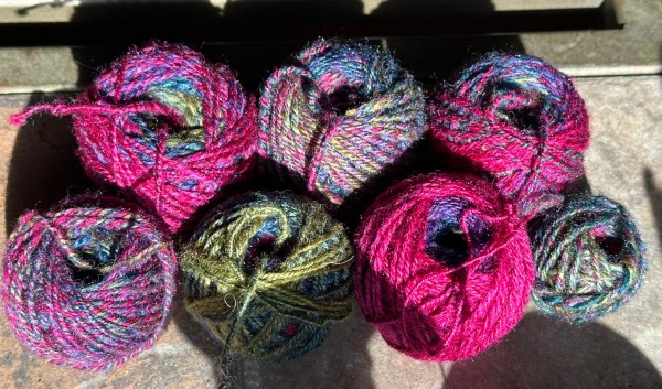 Colorful yarn balls